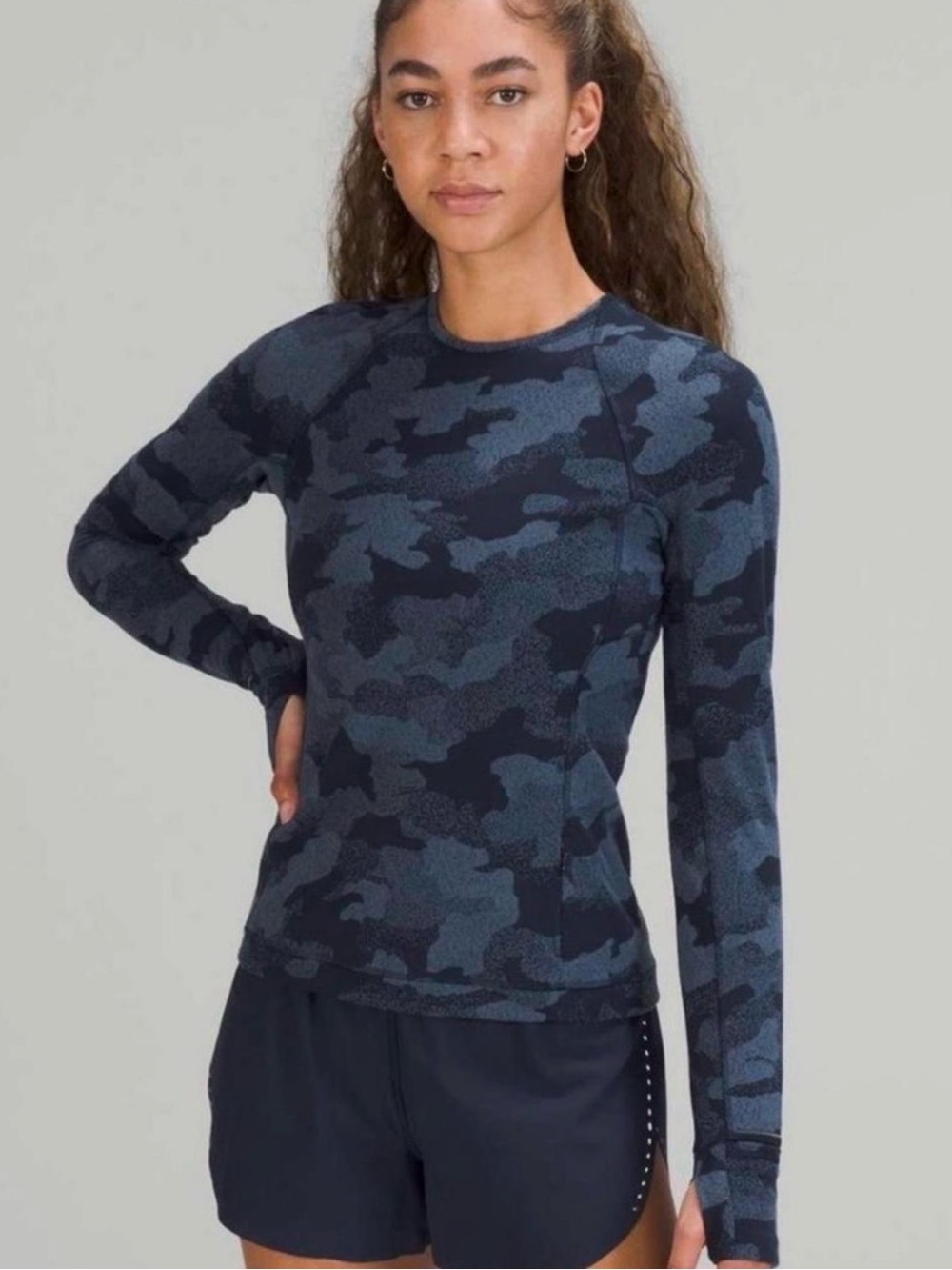 Lululemon Its Rulu Run Long Sleeve Shirt Blue Size 2